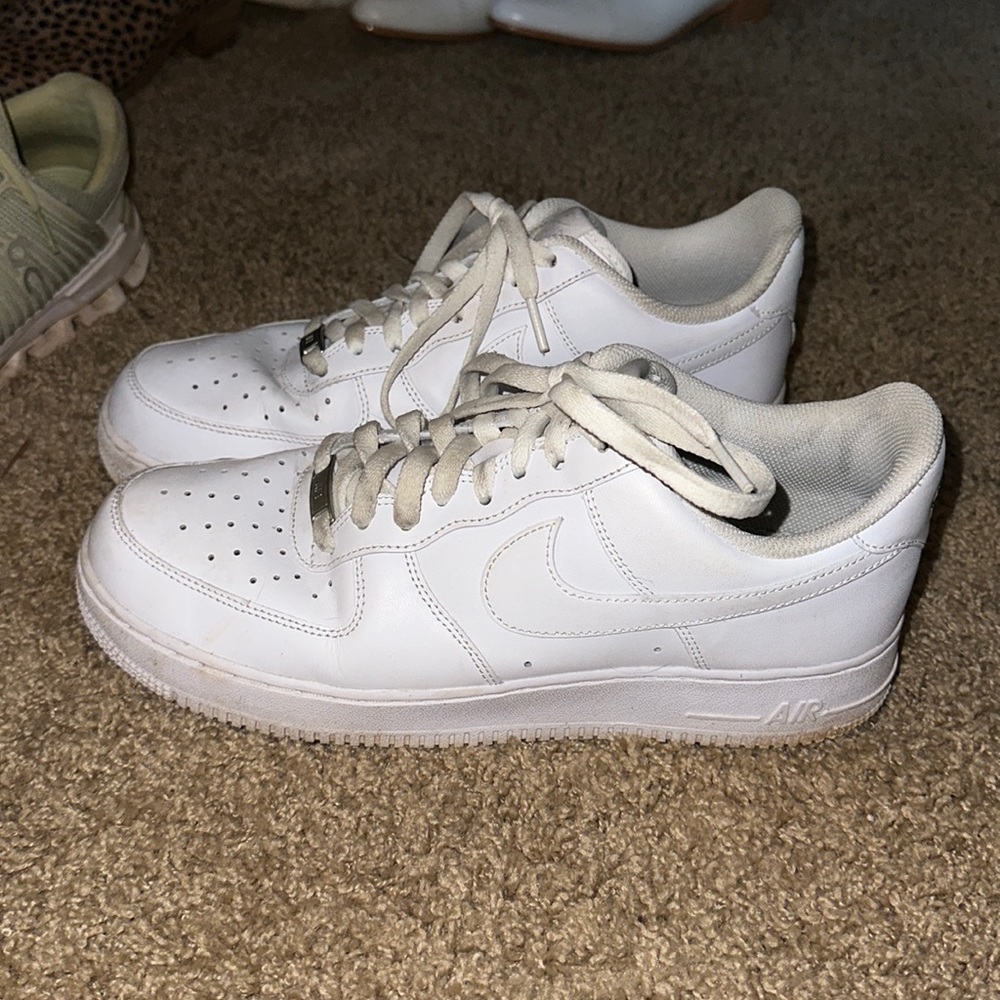 Nike White Air Force Ones Size 10